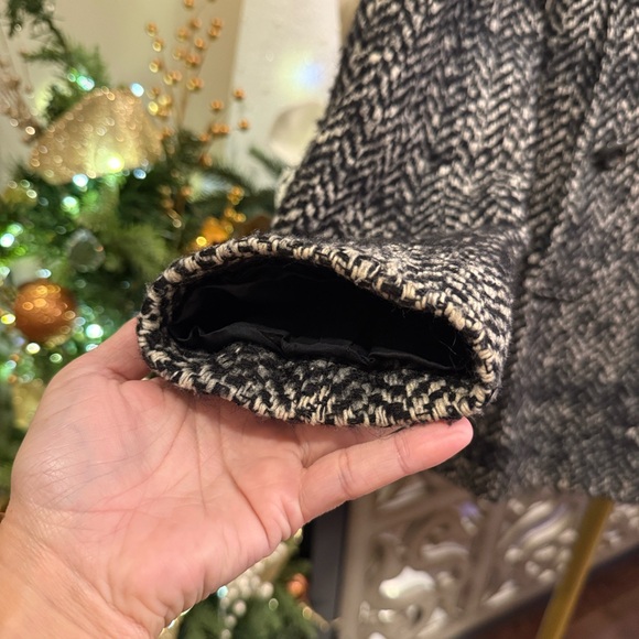 Burberry Prorsum / London Line Tweed Herringbone Peacoat / Double Breasted - Picture 7 of 17